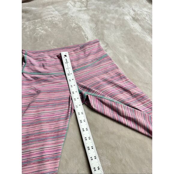 Lululemon 6 Wunder Under Crop III *Luxtreme Cyber Stripe Menthol Pink Green - Picture 5 of 6
